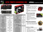 MSI V298-012R NVIDIA GeForce GTX 780 Ti 3GB graphics card