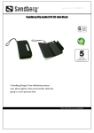 Sandberg Flip wallet iPh 5C skin Black