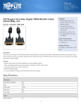 Tripp Lite DVI Single Link Cable, Digital TMDS Monitor Cable (DVI-D M/M), 3-ft.