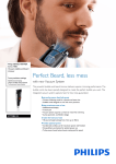 Philips BEARDTRIMMER Series 7000 Vacuum stubble and beard trimmer BT7085/32