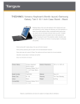 Targus Versavu Keyboard Case 10.1'' Nordic, for Samsung