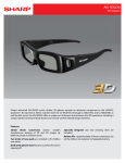 Sharp AN-3DG30 stereoscopic 3D glasses