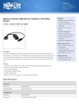 Tripp Lite NetCommander USB Server Interface Unit (SIU) - Single