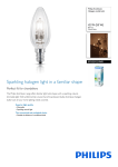 Philips EcoClassic Halogen candle bulb 8718291219491