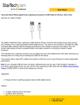 StarTech.com 15cm (6in) Short White Apple 8-pin Lightning Connector to USB Cable for iPhone / iPod / iPad