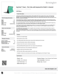 Kensington KeyFolio Exact™ - Thin Folio with Keyboard for iPad® Air - Emerald