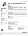 Kensington KeyFolio Exact™ - Thin Folio with Keyboard for iPad® Air - Purple