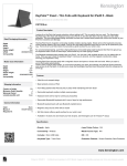 Kensington KeyFolio Exact™ - Thin Folio with Keyboard for iPad® Air - Black