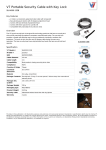 V7 Portable Security Cable with Key Lock