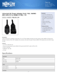 Tripp Lite Universal AC Power Adapter Cord, 10A, 18AWG (IEC-320-C14 to NEMA 5-15R), 1-ft.