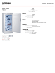Gorenje F7243W freezer