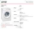 Gorenje W6443 washing machine