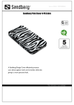 Sandberg Print Cover 4/4S Zebra