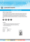 Conceptronic CUSBCARMICU2A mobile device charger