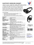 V7 HS-6000-BT-BLK-9NC headphone