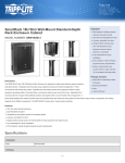 Tripp Lite SmartRack 18U Slim Wall-Mount Standard-Depth Rack Enclosure Cabinet