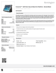 Kensington Comercio™ Soft Folio Case & Stand for iPad Air™ & iPad Air™ 2 - Dermal Black