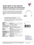 V7 Micro HDMI - VGA m/f