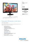 Philips LCD monitor with LED backlight 206V4LAB