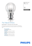 Philips EcoClassic Lustre lamp Halogen lustre bulb 872790086296600