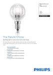 Philips EcoClassic Lustre lamp Halogen lustre bulb 872790086294200