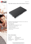 Trust Stile Hardcover Skin & Folio Stand for Nexus 7