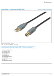Digitus USB 2.0, USB A - USB B, 1 m