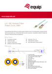 Equip LC/SC Fiber Optic Adapter Cable- OM3