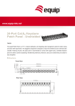 Equip 24-Port Keystone Cat.6A Unshielded Patch Panel