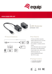 Equip USB Extender via Cat.5e/6/6, up to 45m