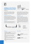 LevelOne 300Mbps Wireless Gigabit PoE Access Point