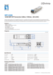 LevelOne 125M SMF SFP Transceiver, 20km, 1550nm, -40 ~ 85C