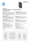 LevelOne 4 x 802.3af PoE + 4 x 802.3at PoE + 2 GE SFP Managed Switch -40 ~ 75C, DIN-rail