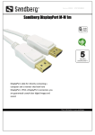 Sandberg DisplayPort M-M 1m