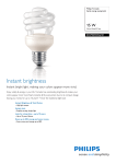 Philips Tornado Spiral energy saving bulb 872790092946101