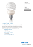 Philips Tornado Spiral energy saving bulb 872790092950801