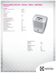 Electrolux EXD25DN3W dehumidifier