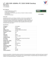 V7 1GB DDR 400MHz PC-3200 DIMM Desktop Memory