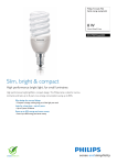 Philips Tornado Mini Spiral energy saving bulb 872790092662000