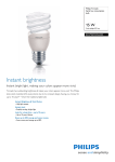 Philips Tornado Spiral energy saving bulb 872790092942300