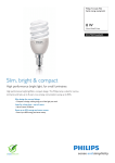 Philips Tornado Mini Spiral energy saving bulb 872790092660600