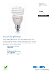 Philips Tornado Spiral energy saving bulb 872790092966900