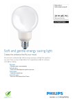 Philips Softone Globe energy saving bulb 872790089978800