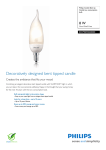 Philips Candle Bent tip energy saving bulb 872790093040500
