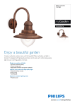 Philips myGarden Wall light 01652/06/16