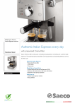 Saeco Poemia Manual Espresso HD8427/09