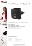 Trust Wall Charger with USB port - 12W