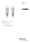 Philips VGA cable for PC connection CRP887