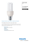 Philips Genie Longlife Stick energy saving bulb 872790090341600