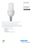 Philips Genie Longlife Stick energy saving bulb 872790090321800